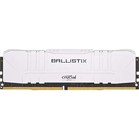 Crucial Ballistix 2666 MHz DDR4 DRAM Desktop Gaming Memory Kit 16GB (8GBx2) CL16 BL2K8G26C16U4W (WHITE) Cover