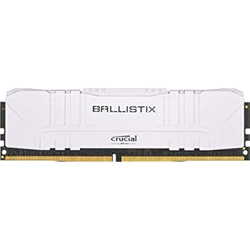 Crucial Kit de memória para jogos Ballistix 2666 MHz DDR4 DRAM Desktop 16GB (8GBx2) CL16 BL2K8G26C16U4W (branco)