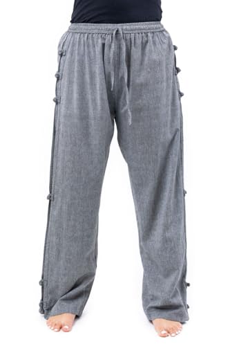 FANTAZIA Pantalon Japonais Relax Zen Mixte - Taille Unique Gris chiné foncé