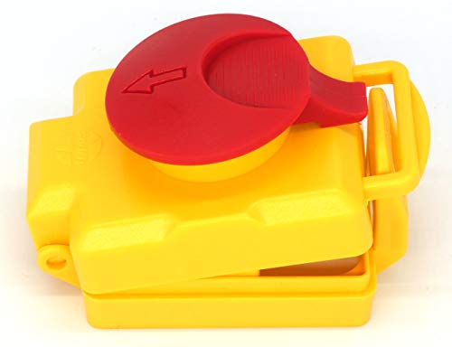 Tripus A.300.662-DE Klappdeckel mit Stoppknopf und Einrastfunktion gelb/rot Cover