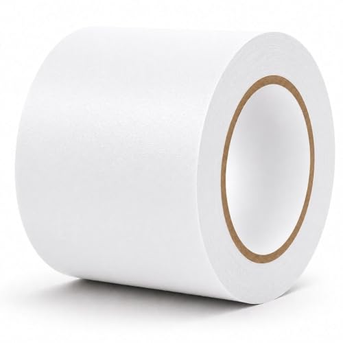 Image of GTSE - White Vinyl PVC Floor Tape 4 inch x 108ft Safety Marking Tape | Safety Marking Tape for Gyms, Warehouses & Dance Floors - Durable Vinyl, High Visibility