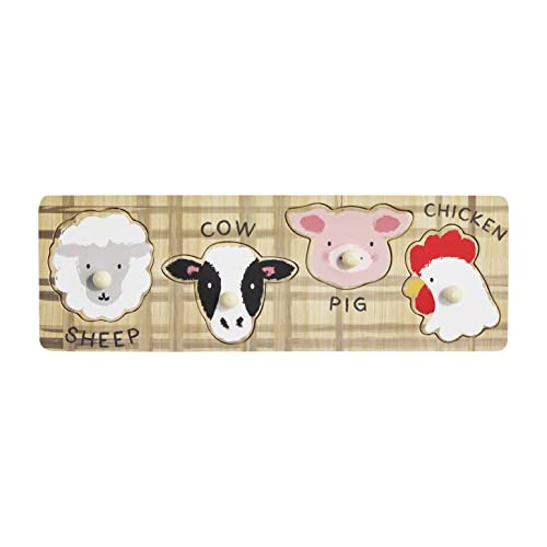 Image of Mud Pie Children's Knob Puzzle, Farm