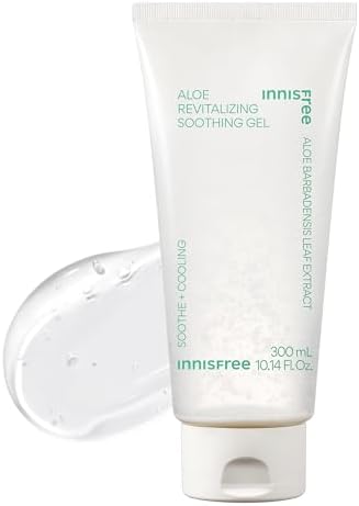 Innisfree Aloe Vera Revital Soothing Multipurpose Gel with Jeju Aloe Vera Extract 300ml For Face, Body & Hair |Glowing & Soothing Skin |All Skin Types