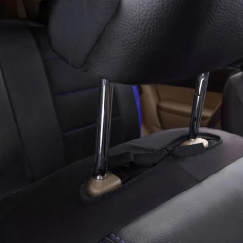 Jabbngd Coprisedili Anteriori Per Auto, Per Ford Fiesta 2009-2018 Anteriore Impermeabile Resistenti Facili Installare Pulire Sedili Accessori Anteriori Copri Sedili,A - 3