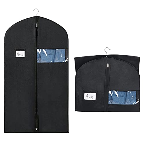 Zilink Garment Bag Suit Bags For Storage And Travel 43"/50" Suit Cover For Closet With Id Card Holder For Suit T-Shirt Coat Jacket Dresses (Set Of 5) #TOP4