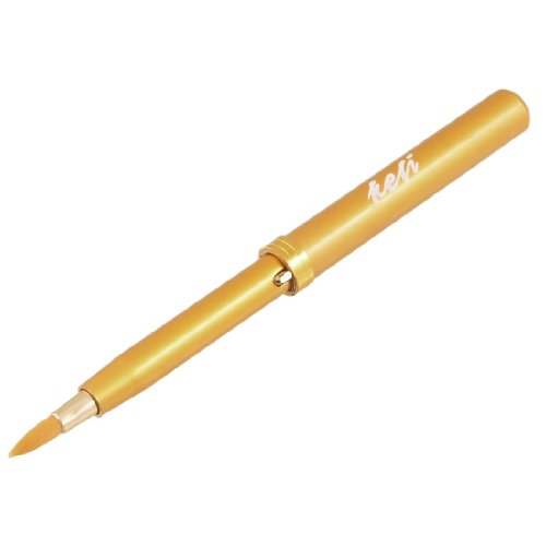 uxcell Cosmetic Alloy Shell Lip Gloss Lipstick Retractable Brush Orange for Women