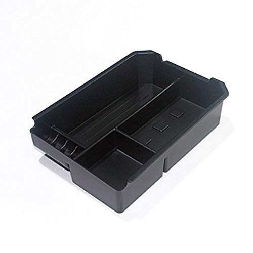 Yueng Caja de Almacenamiento del apoyabrazos del Coche de plástico Negro Caja de Guantes del Compartimiento de la Bandeja Bandeja 1 Paquete