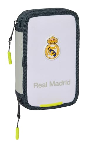safta Real Madrid EQUIPACIÓN 25/26 - Trousse Scolaire pour Enfant, avec 29 Outils Inclus, idéale pour Les Enfants de 5 à 14 Ans, Confortable et Polyvalente, qualité et résistance, 12,5 x 4 x 19,5 cm