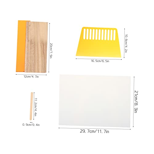 Kit de sérigraphie DOITOOL avec raclette en bois et planche de transfert stable - 3