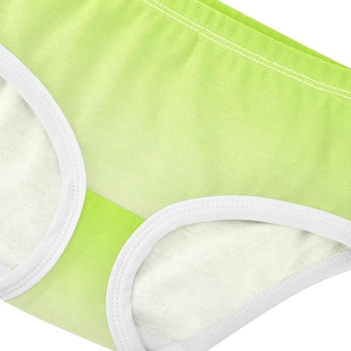 Joisal Lemon Green Floral White Gradient Panties Little Girl Toddler Underwear Floral Cotton Stylish Undies Kids Briefs 2t4