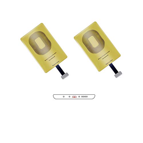 QI Receiver Type A for Samsung Galaxy J7 - J3-J6- S5 - LG V10 -LG Stylo 2-3 -Plus - QI Wireless Adapter- Wireless Charging Receiver- QI Receiver Adapter Samsung -Qi Charger Adapter (2pcs)
