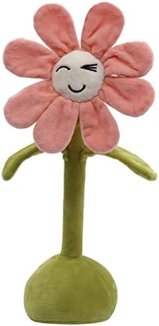 Gewipiar Sunflower Plush Succulent Plant Flower Plushie Pillow , 13.7-Inch Stuffed Plush Toy Great Gifts Decoration (Pink)