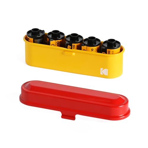 Kodak Film Case Estuche para 5 Rollos de películas de 35 mm – Retro Caja de Acero para salvaguardar Rollos de película (Rojo) (película no incluida) - imagen 9