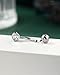 COCHARM Cute Titanium Rook Earrings 16g Silver CZ Surgical Steel Rook Piercing Jewelry for Women 8mm Flat Top Rook Barbells Threaded Dainty Rook Bar Nickel Free