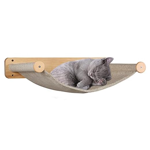 Purife Cat Hammocks Wall Mounted for Indoor Cats -Large Cat Shelves and Perches for Wall, Wall Beds & Furniture for Kitty or Cats, Sturdy Soft Hammock Beds for Climbing, Playing, Sleeping, Lounging