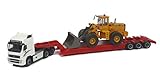 VOLVO FH12 w LOWBOY 150C WHEEL LOADER 1/87 HO SCALE DIECAST CARARAMA