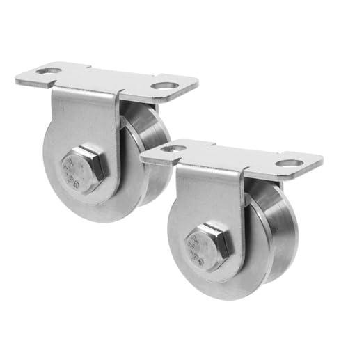 SOLUSTRE Heavy Duty V-Shape Cable Pulley Wheel Wall Mount Internal Bearings for Sliding