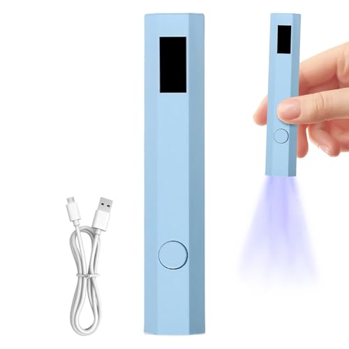 NevPuose Lámpara de gel UV | Esmalte de gel de mano pequeño con luz UV | Pantalla LED, secadora recargable portátil con 2 temporizadores para mujeres y niñas, extensión rápida de uñas