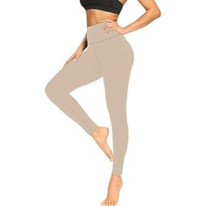High Waist Leggings Damen Elastische Blickdicht Leggins Weiche Sporthose für Yoga Fitness Sport Gym
