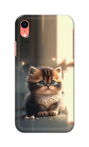 Image of PRINTFIDAA Printed Hard Back Cover Case for Apple iPhone XR Back Cover (Cute Cat) -112