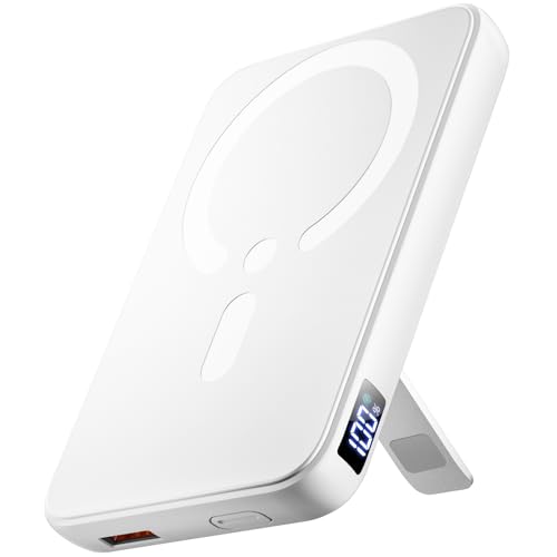 Powerbank für Magsafe, 12000mAh Kabelloses Power Bank mit 22.5W PD USB-A Ausgabe, Magnetische Externe Handyakkus mit LED-Anzeige, Typ-C Eingang & Ausgang für iPhone 17/16/15/14/13/12/Pro/Pro Max 1