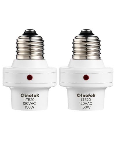 Otnofok Light Sensor Socket E26/E27, Dusk to Dawn, 2 Pack