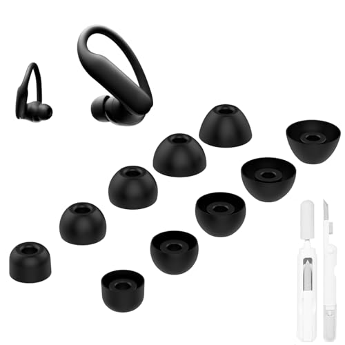 Aiivioll Replacement Ear Tips for Powerbeats Pro 2-5 Sizes XS/S/M/L/XL with Included Cleaning Pen Fit for Beats Powerbeats Pro 2/Powerbeats Pro/Fit Pro/Studio Buds/Studio Buds+ (Jet Black)