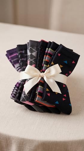 Image of Tipi Toe Women's Knee High Socks 6 Pack - Colorful Funky Patterned Long Socks, Soft & Comfortable Everyday Wear