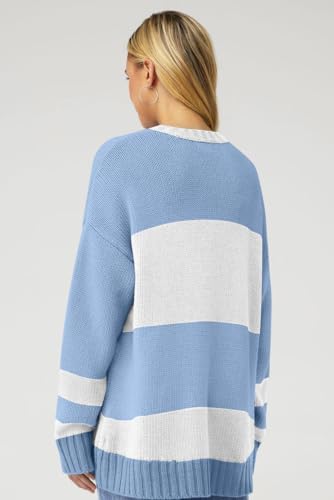 Image of Oversized Sweater for Women Fall Fashion 2024 Crewneck Long Sleeve Ski Pullover Sweaters S-2XL