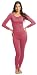 Rocky Womens Thermal 2 Pc Long John Underwear Set Top and Bottom Smooth Knit (Medium, Rust)