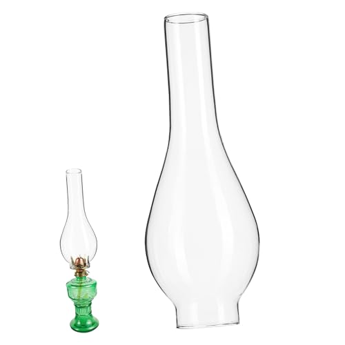 Veemoon Pantalla De Cristal Cilíndrica Para Quinque - Tulipas De Vidrio Retro Para Lámpara De Queroseno - Cubierta Decorativa Pequeña Para Chimenea Accesorios De Iluminación Vintage