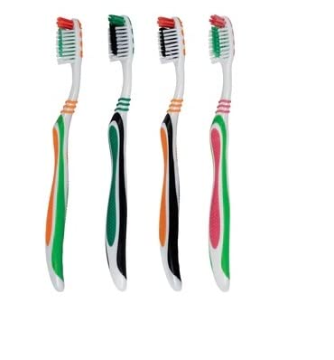 SmartSmile72 Pack Bulk Adult Toothbrushes with Tongue Cleaner - Individually Blister Packed | Assorted Colors | Perfect for Dental Offices, Travel, Hotels, Airbnbs, Donations, etc 21-543