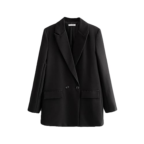 Women's Blazer Business Casual Long Sleeve Notched Lapel Button Business Blazers Work Office Jackets with Pockets3