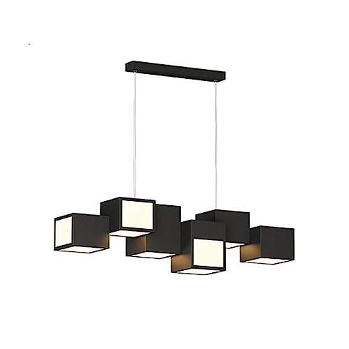 Plafonnier LED cuisine et salle à manger carré noir variable