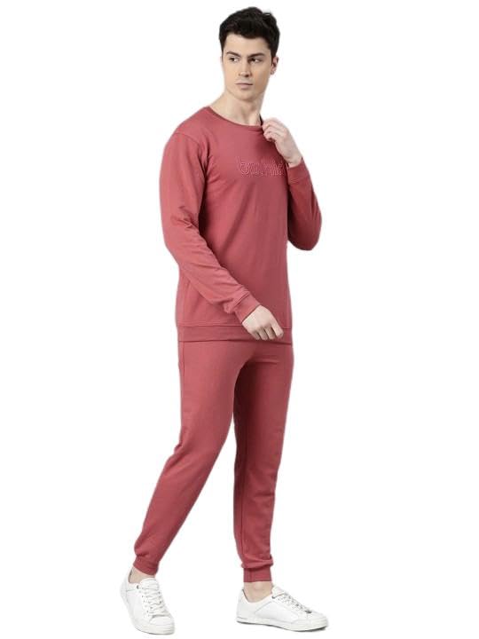 bushirt Pure Cotton Round Neck Sweatshirt with Joggers Set-picture-39