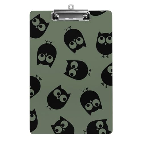 Porte bloc A4 hibou avec pince planchettes à clip bas pour le bureau