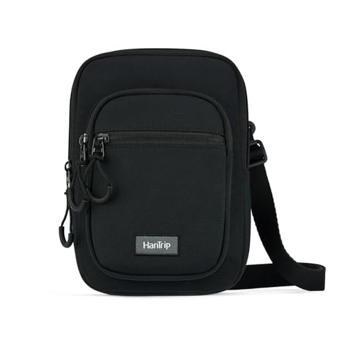 Durable Crossbody Bag for Men and Women Adjustable Shoulder Sling Bag with Multiple Zipper Pockets Unisex Daypack