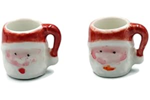 Set of 2 Dollhouse Christmas Coffee Mugs
