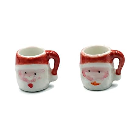 Set of 2 Dollhouse Christmas Coffee Mugs