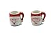 1shopforyou Christmas Santa Coffee Mugs Set of 2 Dollhouse Miniature Kitchen Perfect Ceramic Coffee Mugs