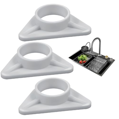 GXGM 3 Piezas Refuerzo De Fregadero Para Fregaderos De Acero Inoxidable, Placa Estabilizadora Para Grifos, Grifería De Cocina Triángulo Estabilizador(36 Mm)