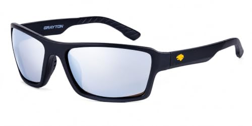 Grayton Lunettes De Soleil Strike Optics Sunglasses Wrap Silver Mirror