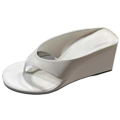 Women Platform High Heel Wedge Slides Flip Flop Sandals Cruise Tabi Shoes - Slip on Cute Casual Comfortable Walking Retro Trendy Preppy Gifts Beach Travel Slippers for Teen Girls Standing All Day