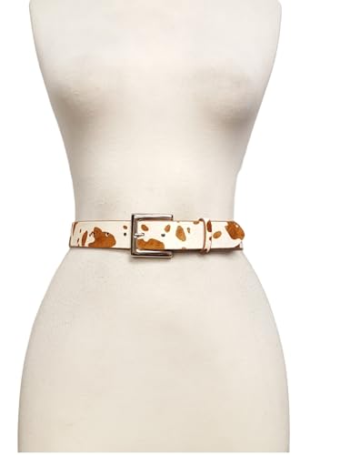 Genuine Cow Hair Silver Buckle Belt2