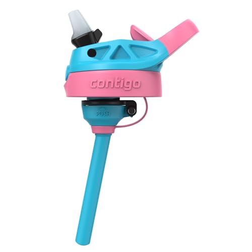 Image of Contigo Kid's 14 oz. AutoSpout Straw Water Bottle - Blue Raspberry /Azalea