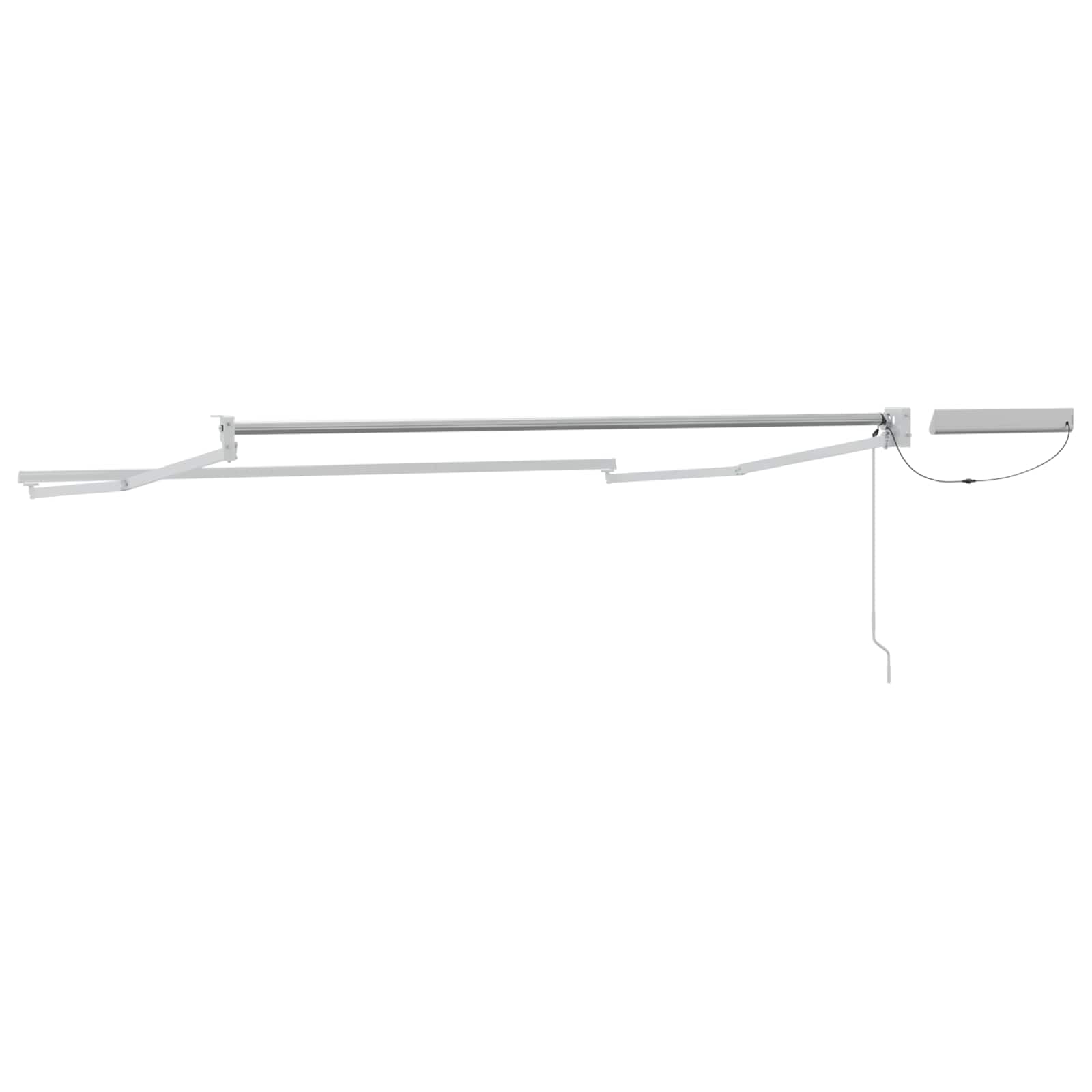 Cadre de Store rétractable électrique Blanc 3,5 x 2,5 m en Acier avec Panneau Solaire télécommande Bras rétractables pour ombrage extérieur Jardin terrasse Patio