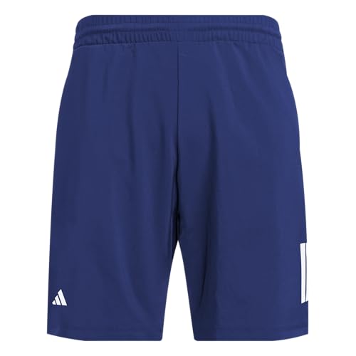 adidas Men's Club Tennis Climacool 3-Stripes Shorts, Dark Blue, XS 7 inch
