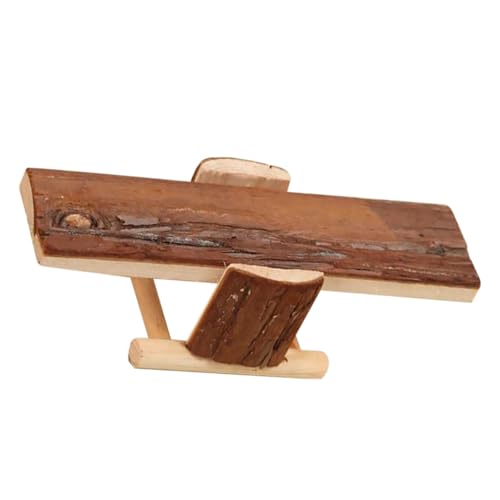 Abaodam 木製ハムスター用シーソーおもちゃ 小動物向け 運動不足解消 ストレス緩和 ハムスター マウス 小型ペット遊び道具 健康的な楽しい遊び環境