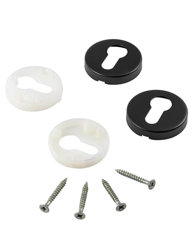 1 Pair – Model H8250 Cylinder Stainless Steel Door Rosette Round | PZ Cylindrical including Mounting Material | Solid | Stainless Steel Fittings Juva 10