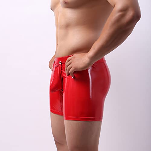 Pantalones cortos eróticos con botón extraíble y malla transpirable para hombre Evankin 3
